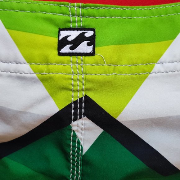 Billabong platinum X stretch surfer board short white and green men's size 34 - Picture 9 of 12